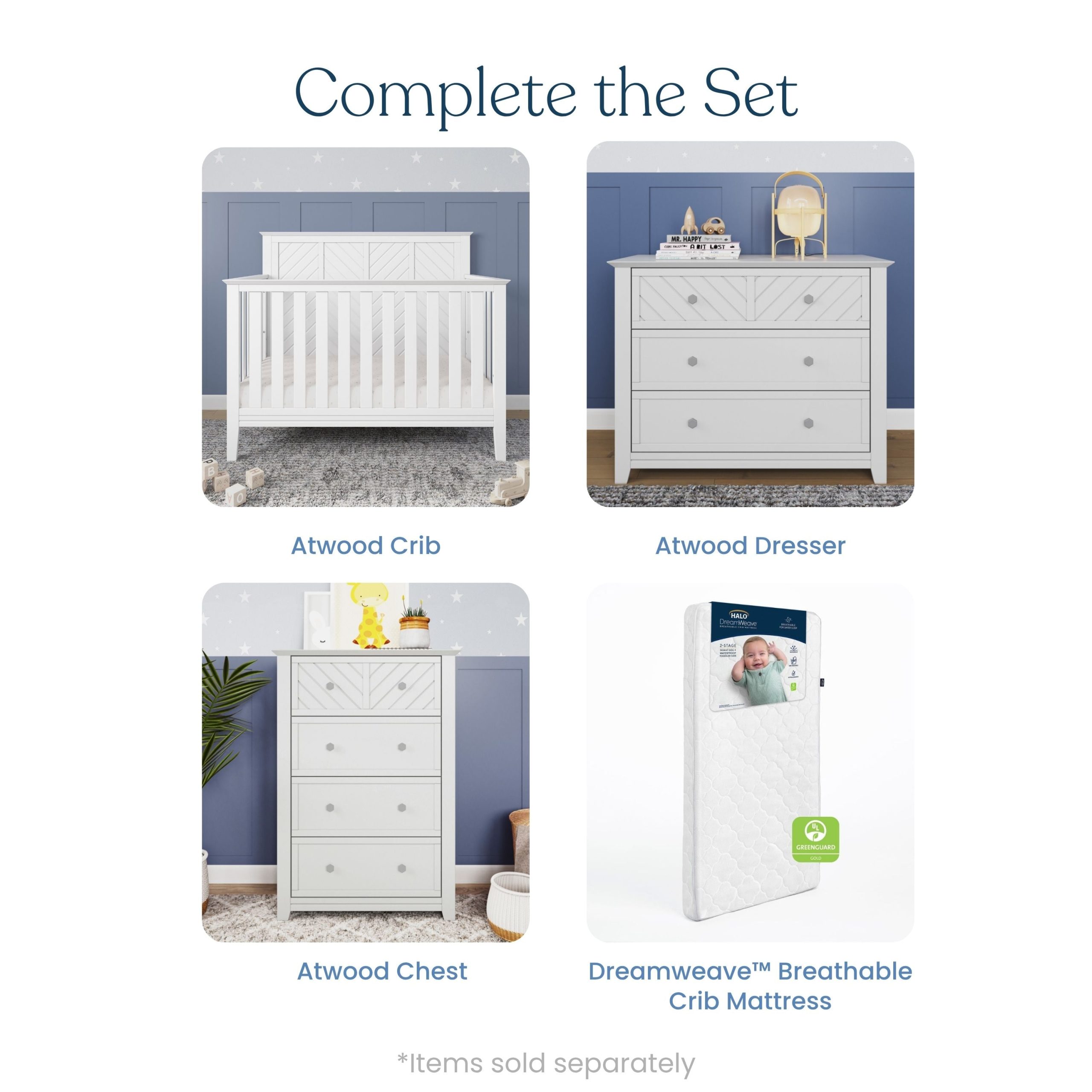 Atwood 4-in-1 Convertible Crib. Matte White - Image 4