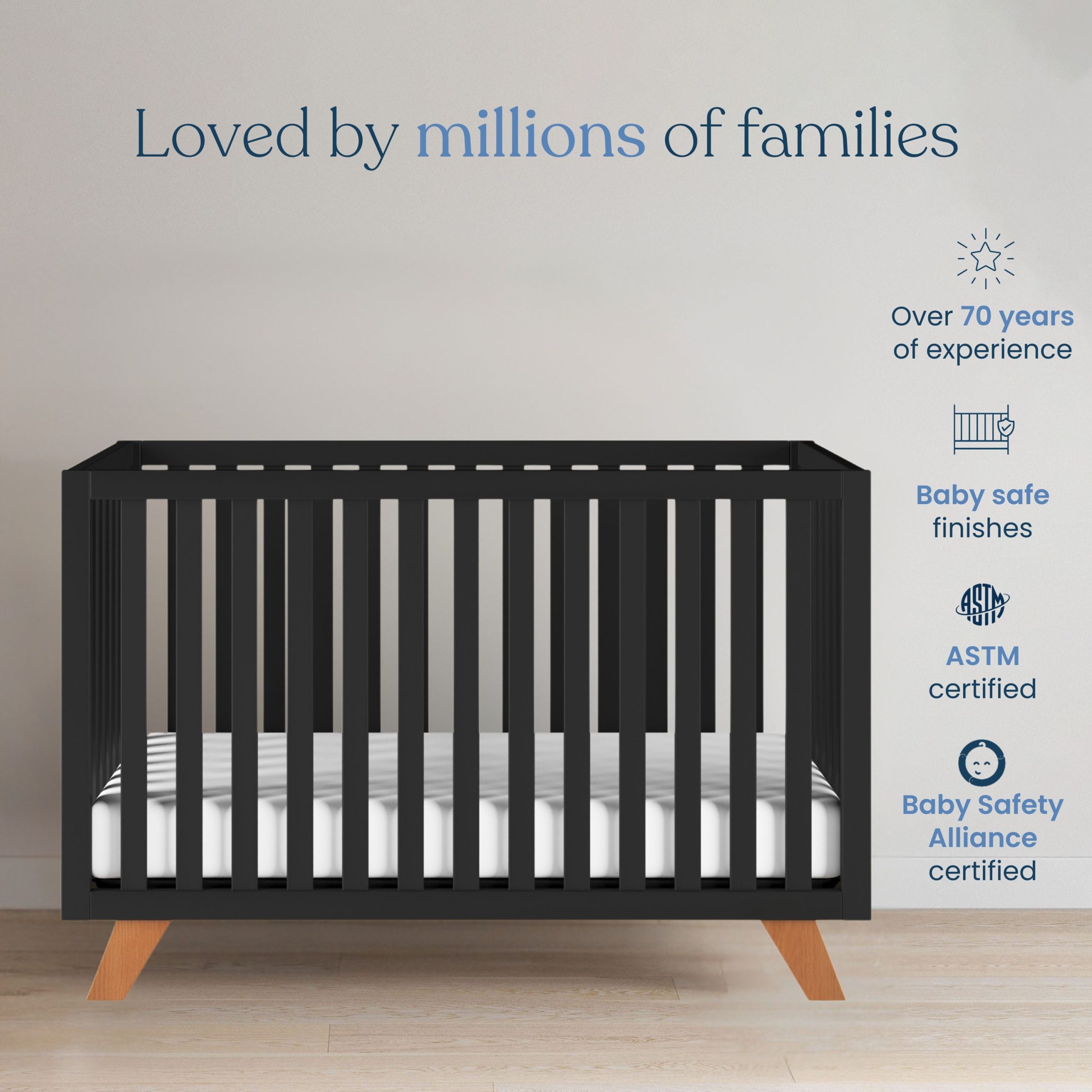Soho 4-in-1 Convertible Crib. Ebony - Image 7