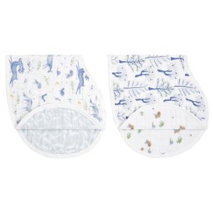 organic cotton muslin burpy bibs 2 pack