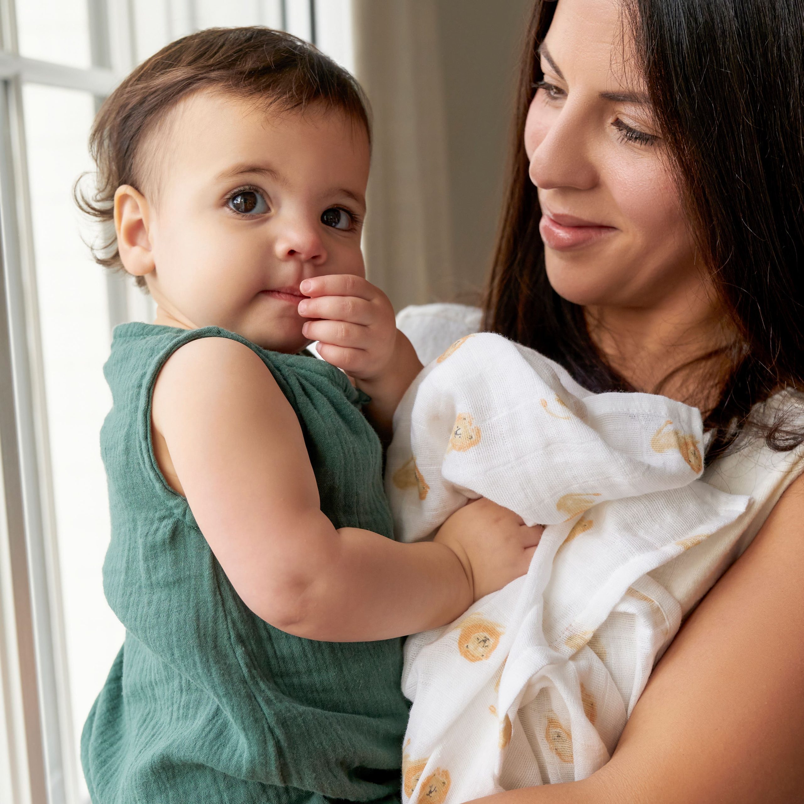organic cotton muslin swaddle blanket 4 pack - Image 4
