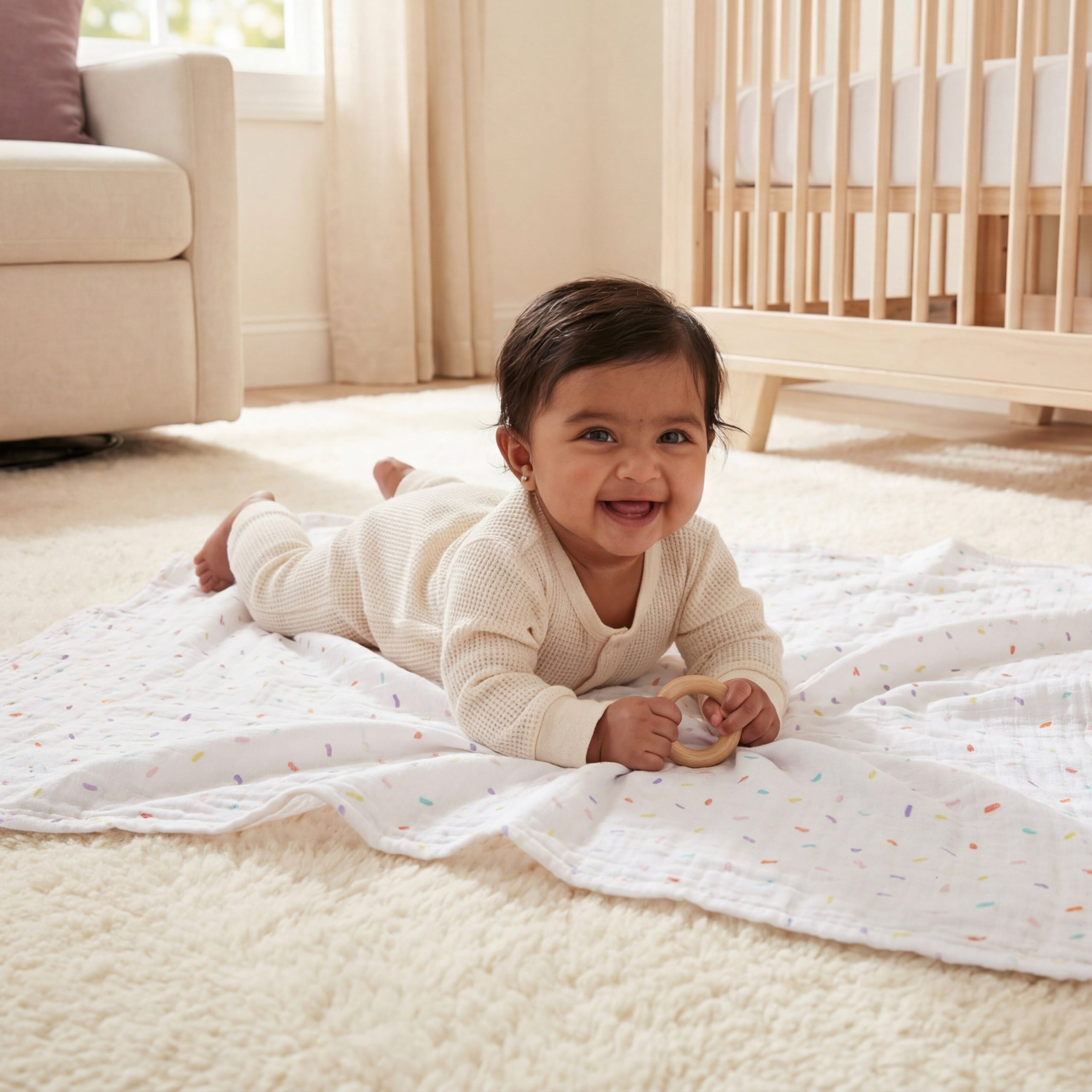 essentials cotton muslin swaddle blanket 4 pack - Image 2