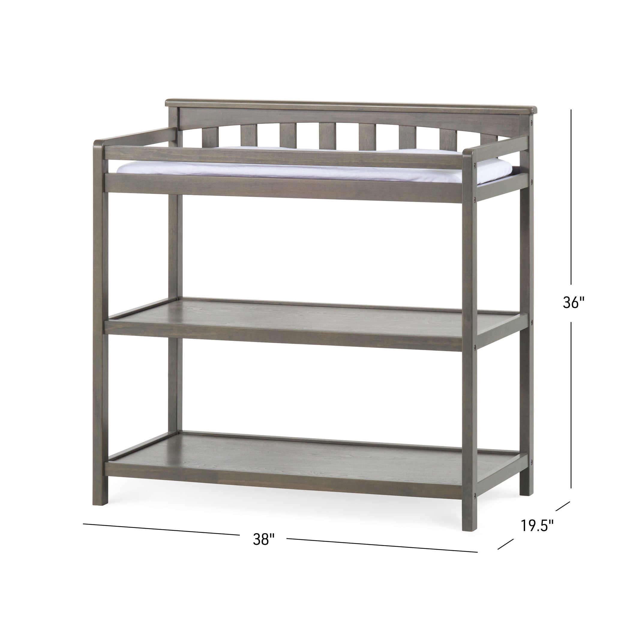 Flat Top Baby Changing Table. Dapper Gray - Image 9