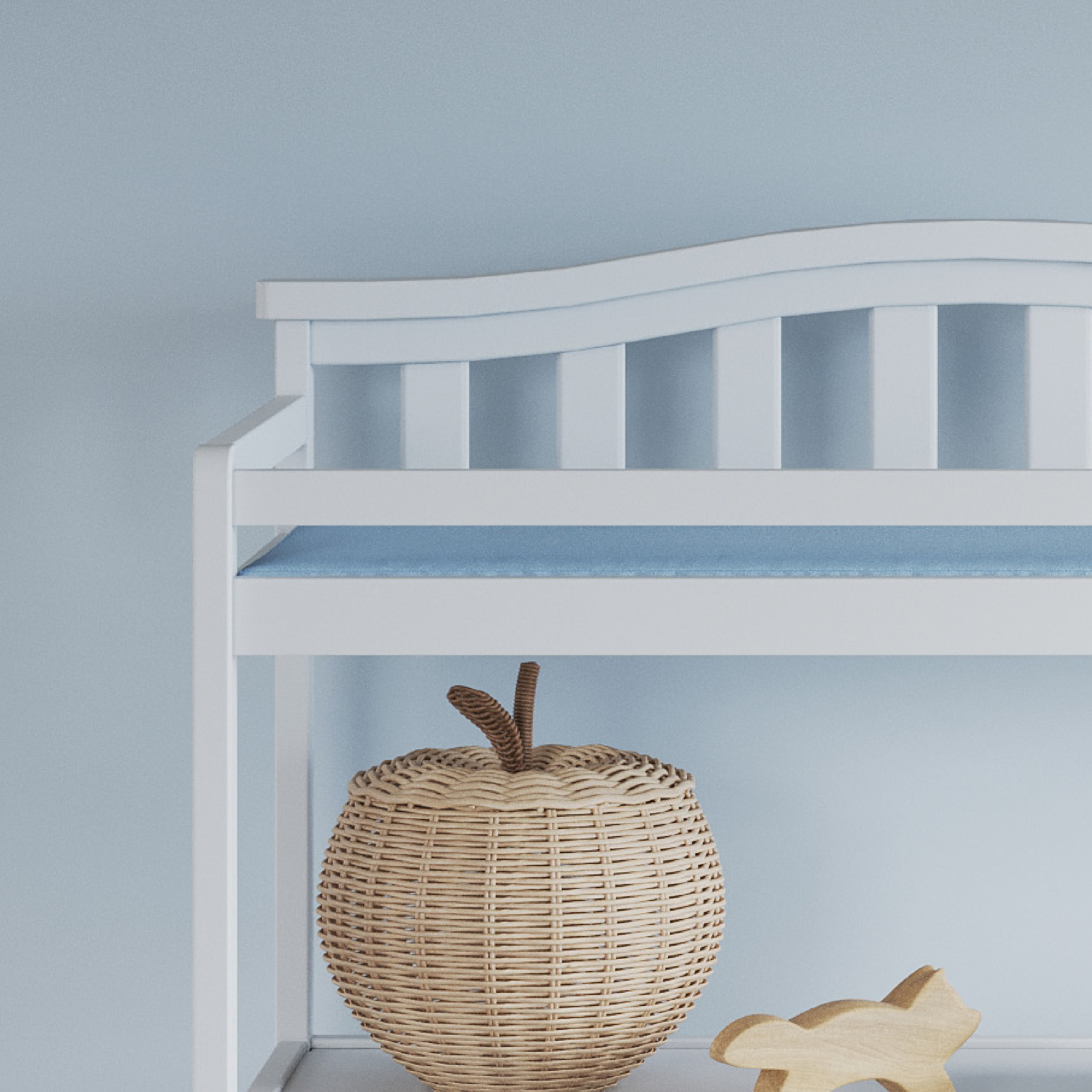Arch Top Baby Changing Table. Matte White - Image 4
