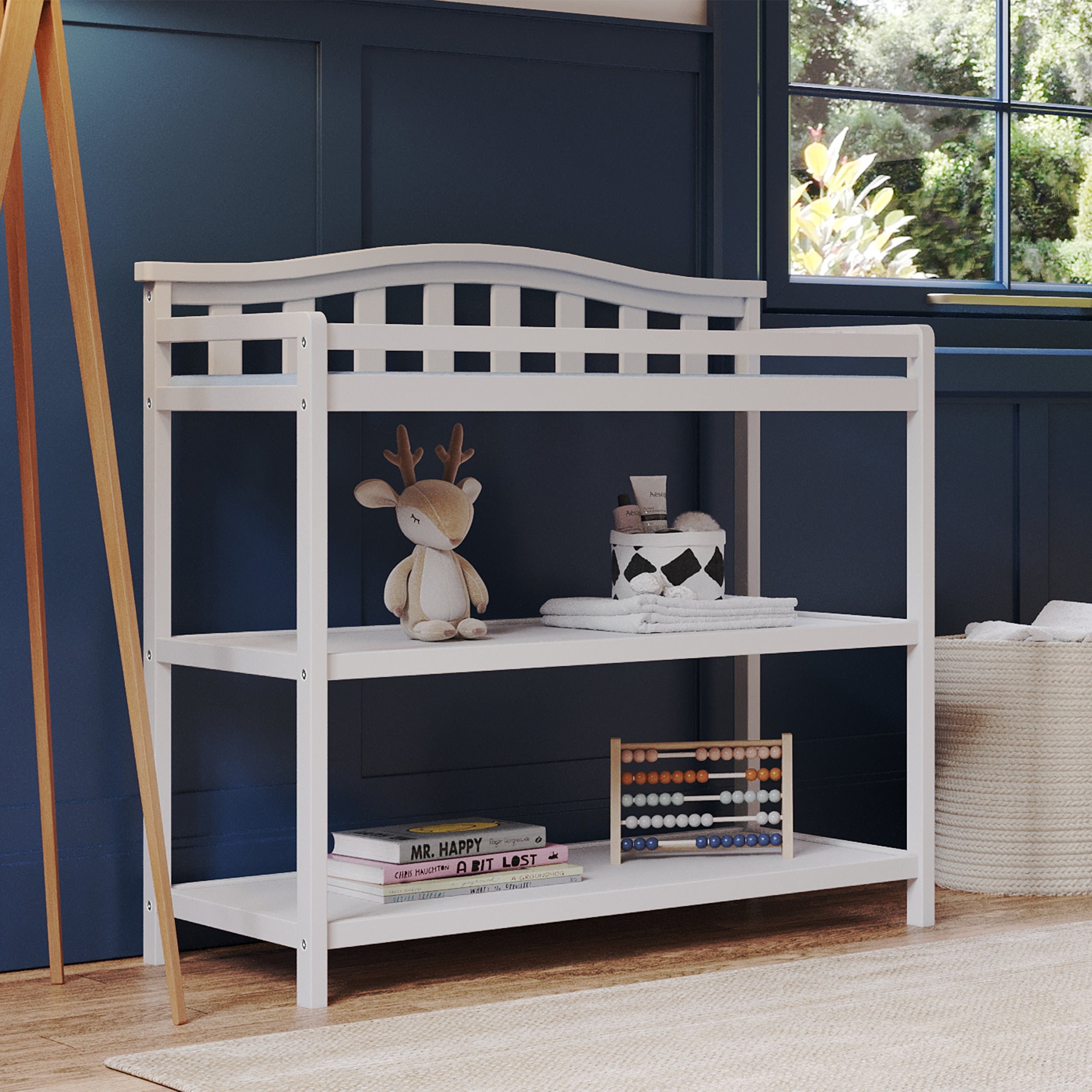 Arch Top Baby Changing Table. Matte White - Image 2