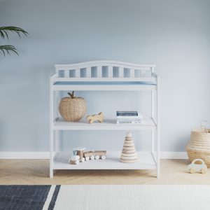 Arch Top Baby Changing Table. Matte White