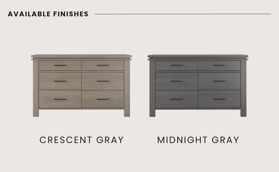 Denman Double Dresser. Crescent Gray - Image 5