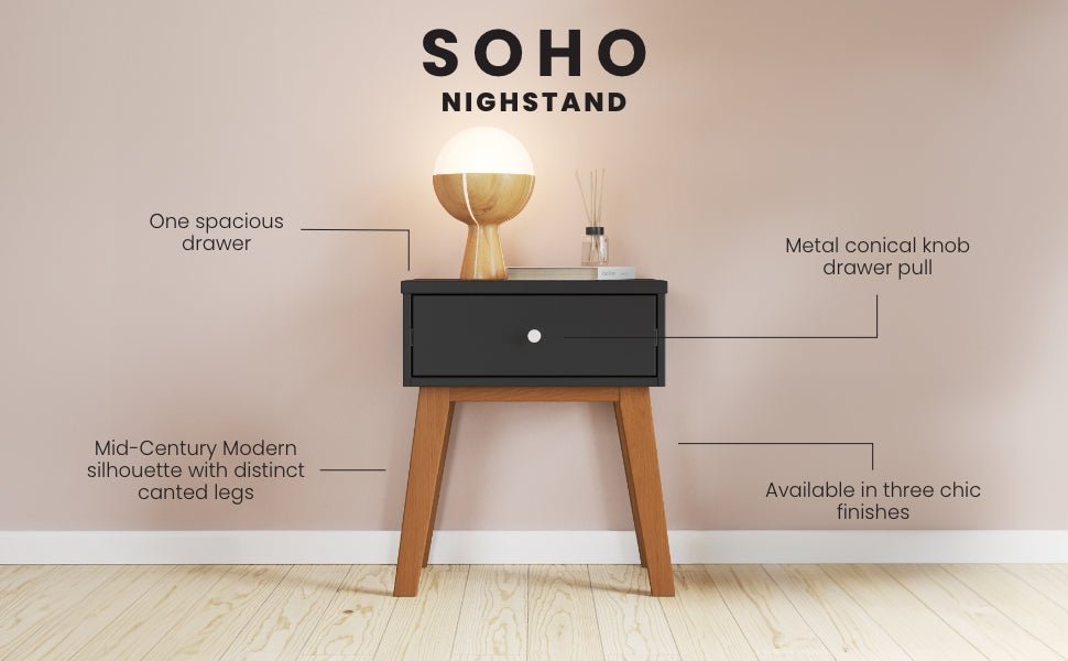 Soho Nightstand. Ebony - Image 11
