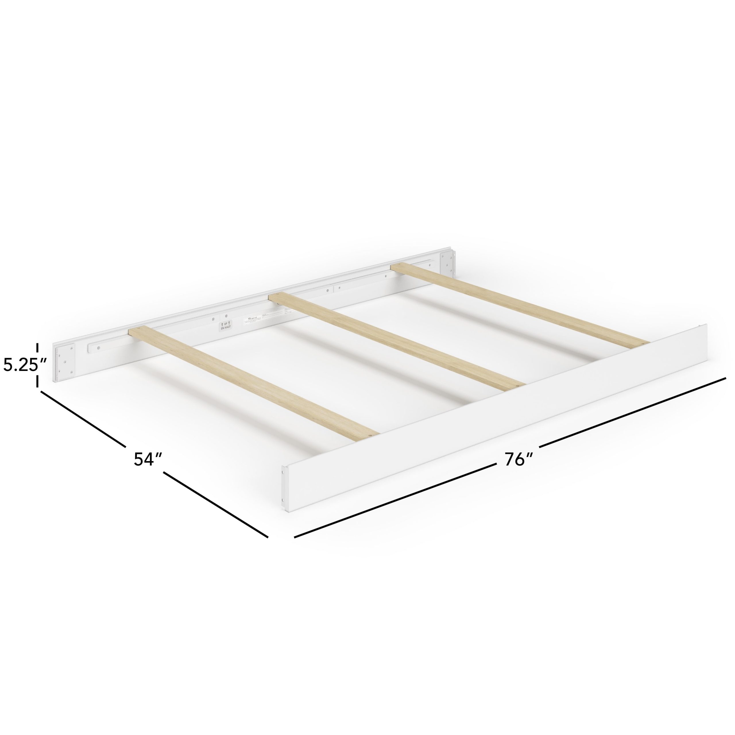F06401 - Full-Size Bed Rails. Matte White - Image 2