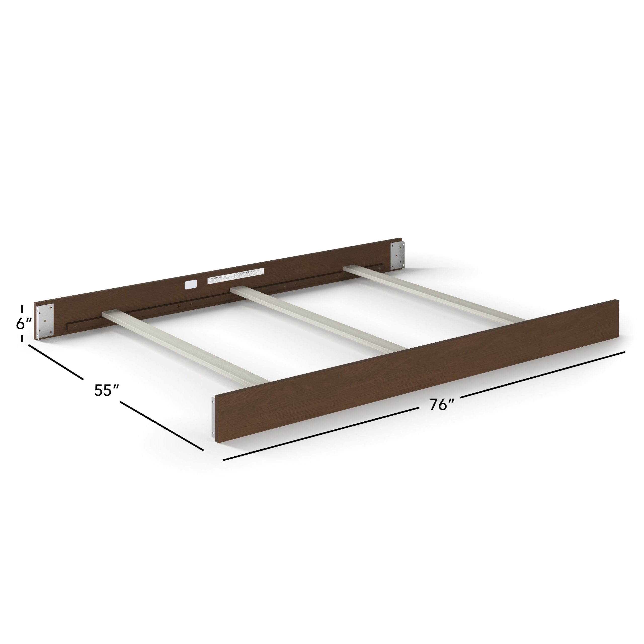 F06424 - Full-Size Bed Rails. Toasted Chestnut - Image 2