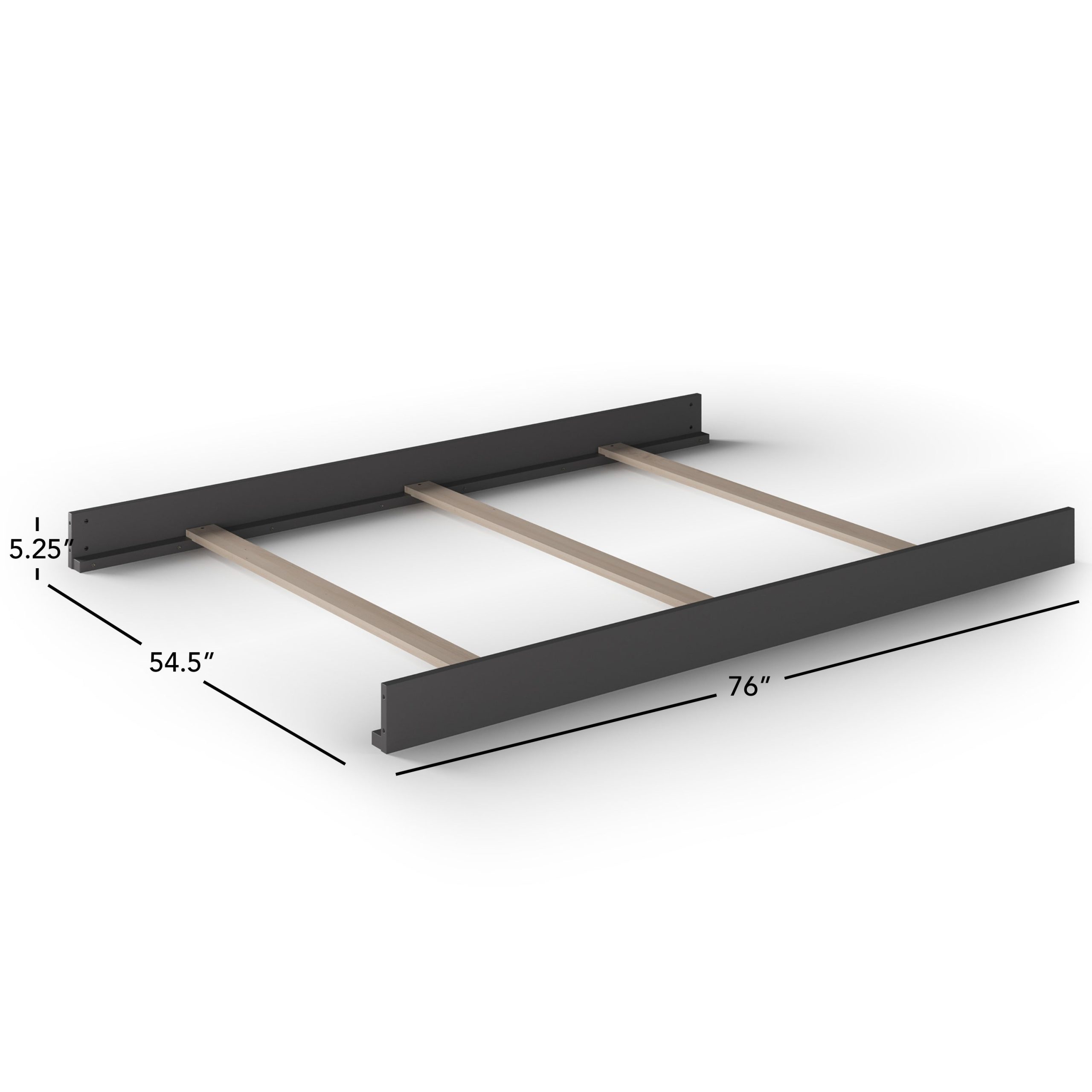 F06454 - Full-Size Bed Rails. Cool Gray - Image 2