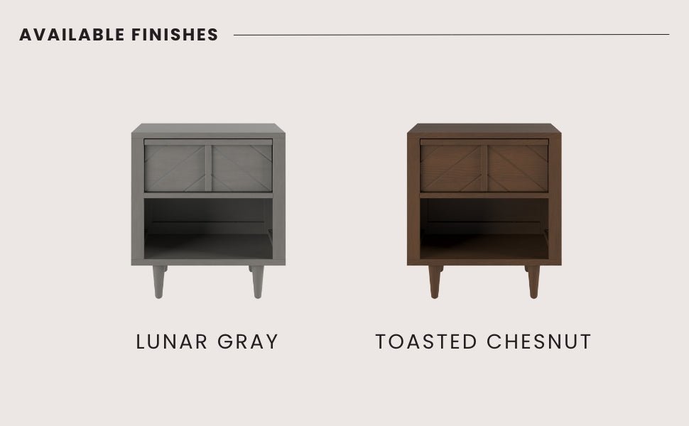 Surrey Hill Nightstand. Lunar Gray - Image 7