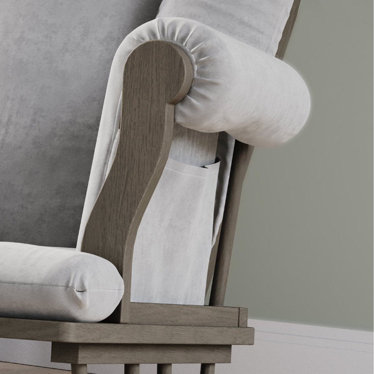 Cozy Glider and Ottoman. Dapper Gray - Image 3