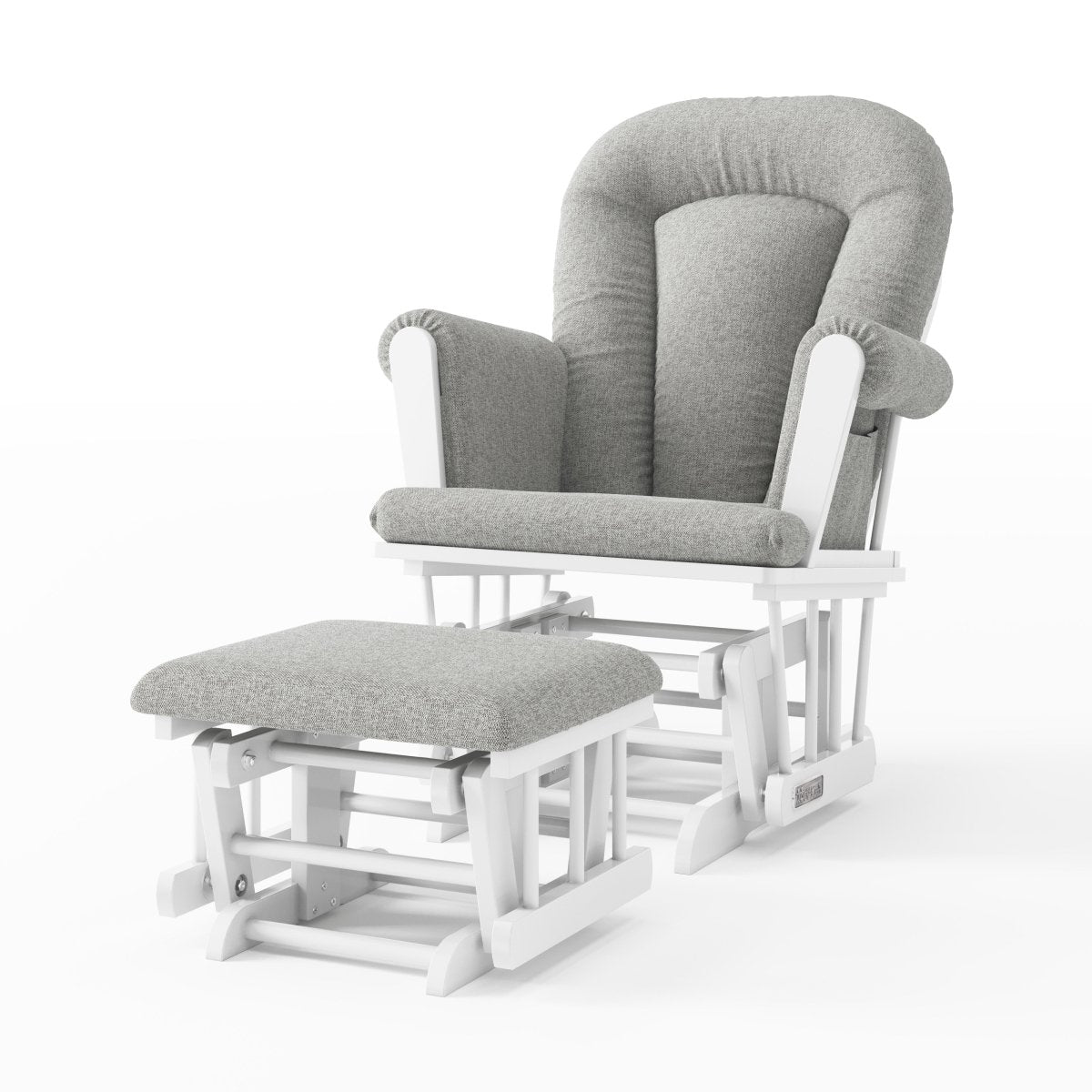 Tranquil Nursery Glider and Ottoman. Matte White - Image 2