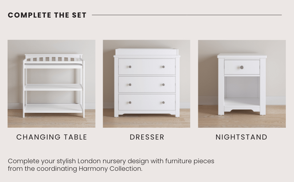 Flat Top Baby Changing Table. Matte White - Image 10