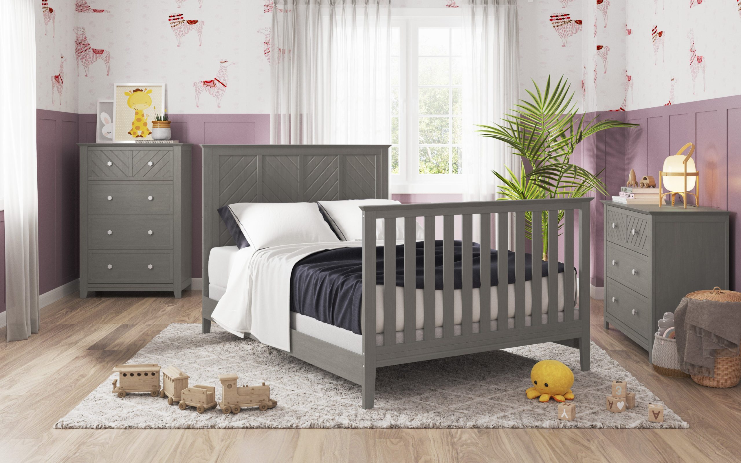 F06401 - Full-Size Bed Rail - Lunar Gray - Image 4