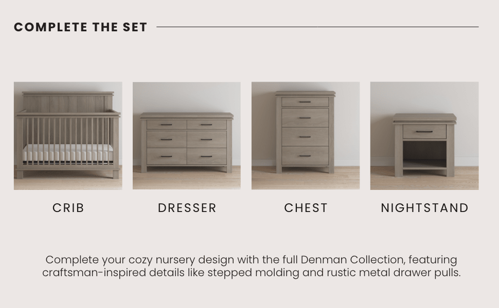 Denman Double Dresser. Crescent Gray - Image 6