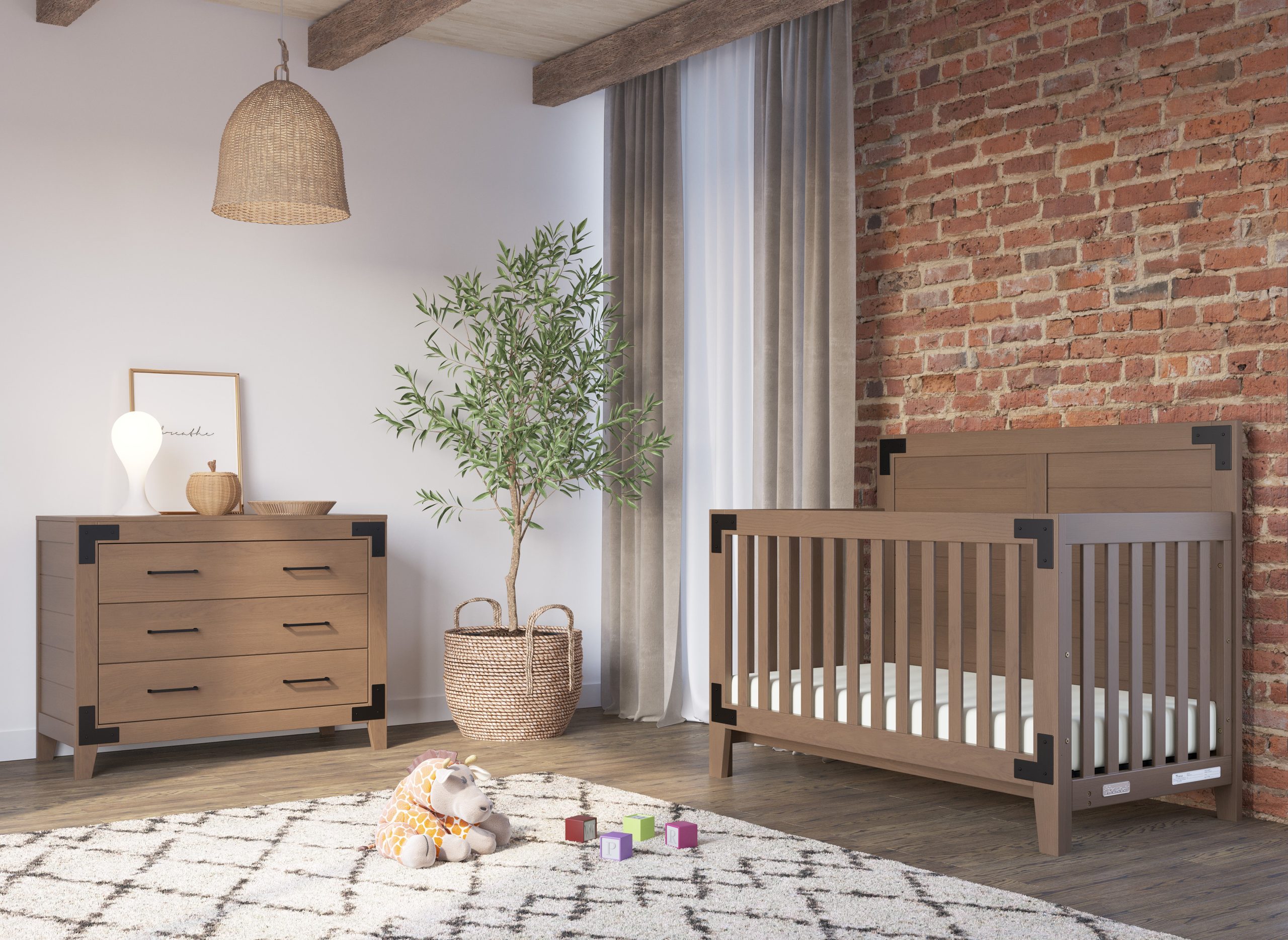 Lucas 4-in-1 Convertible Crib. Dusty Heather - Image 2