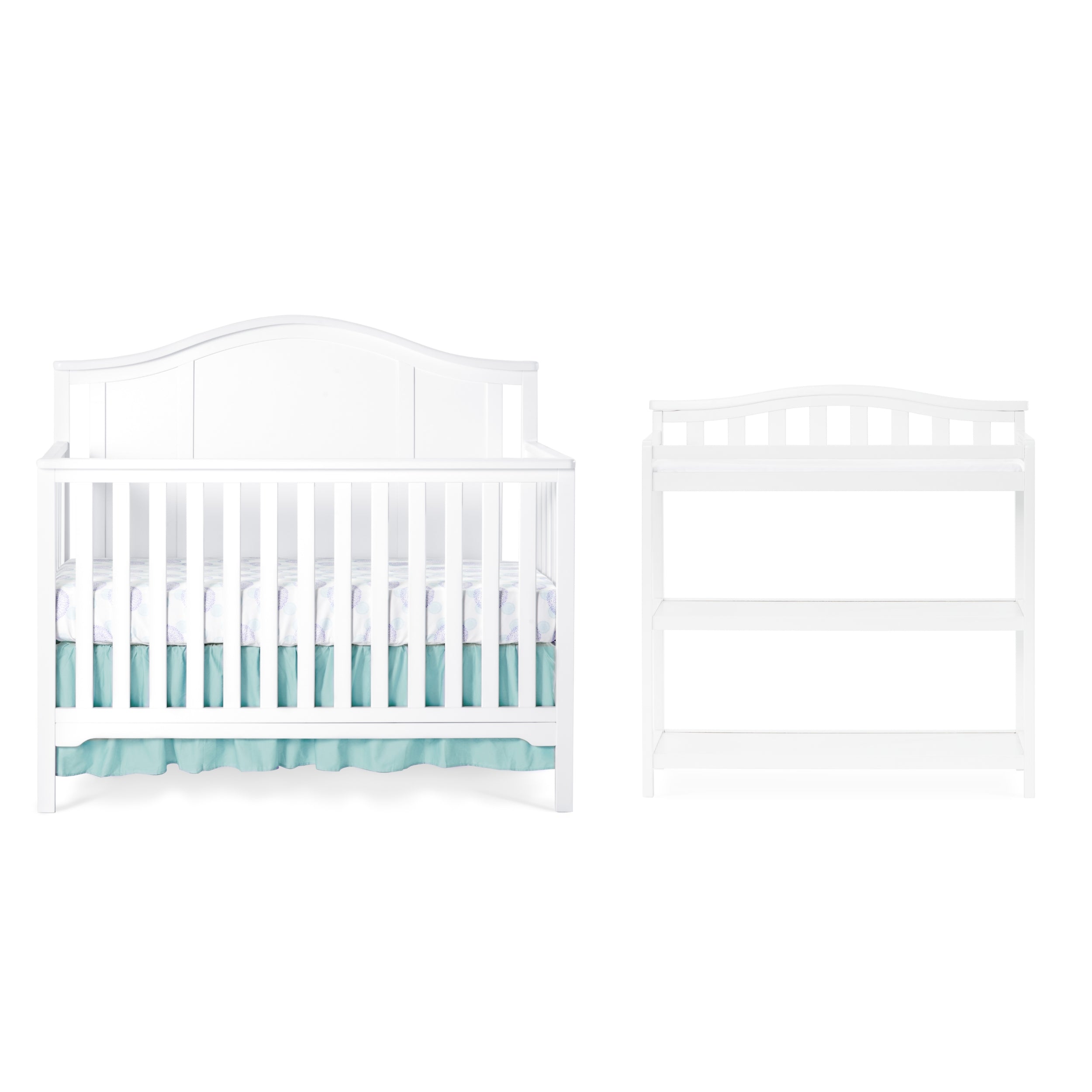Arch Top Baby Changing Table. Matte White - Image 13