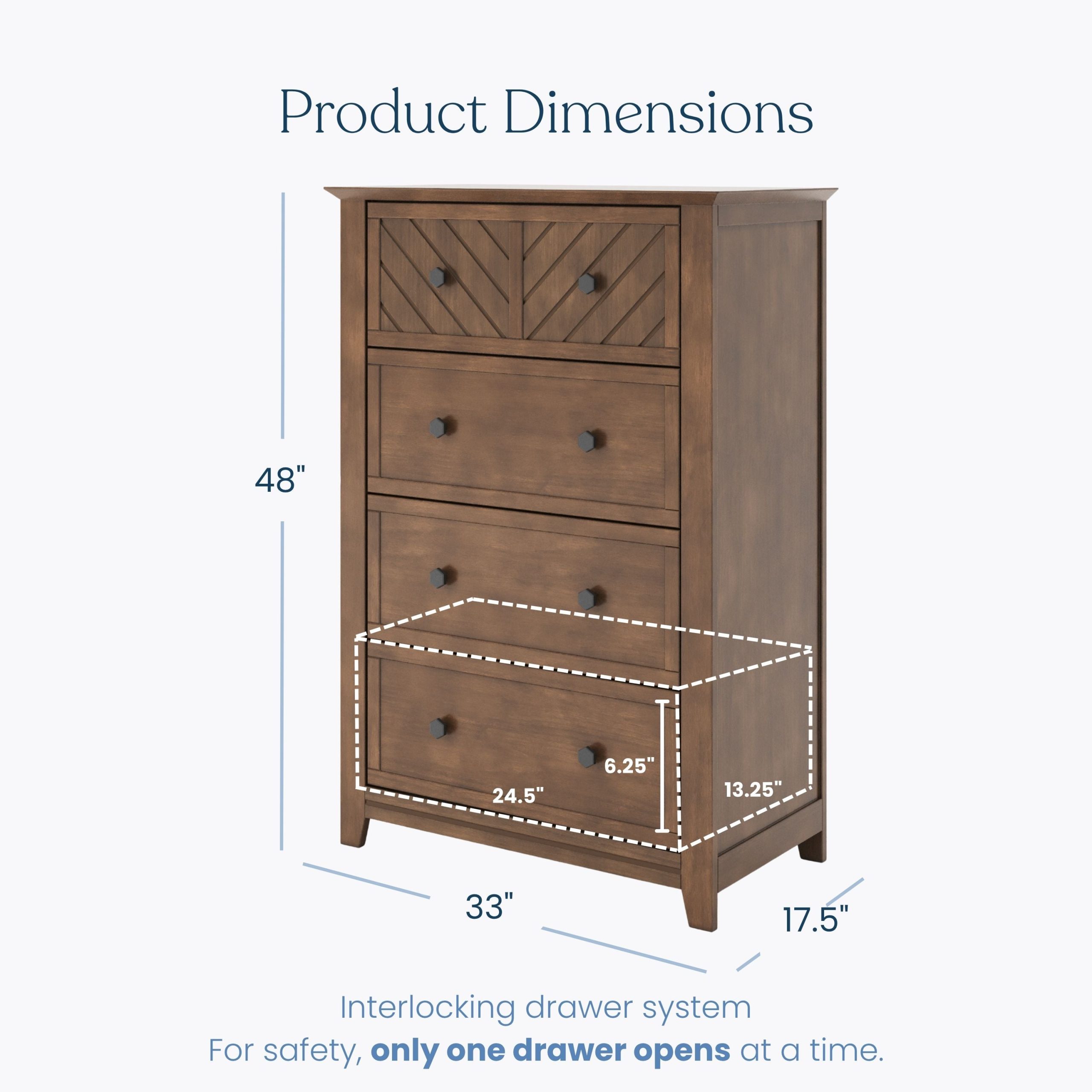 Atwood 3-Piece Nursery Set with Crib. Dresser and Chest - Image 9