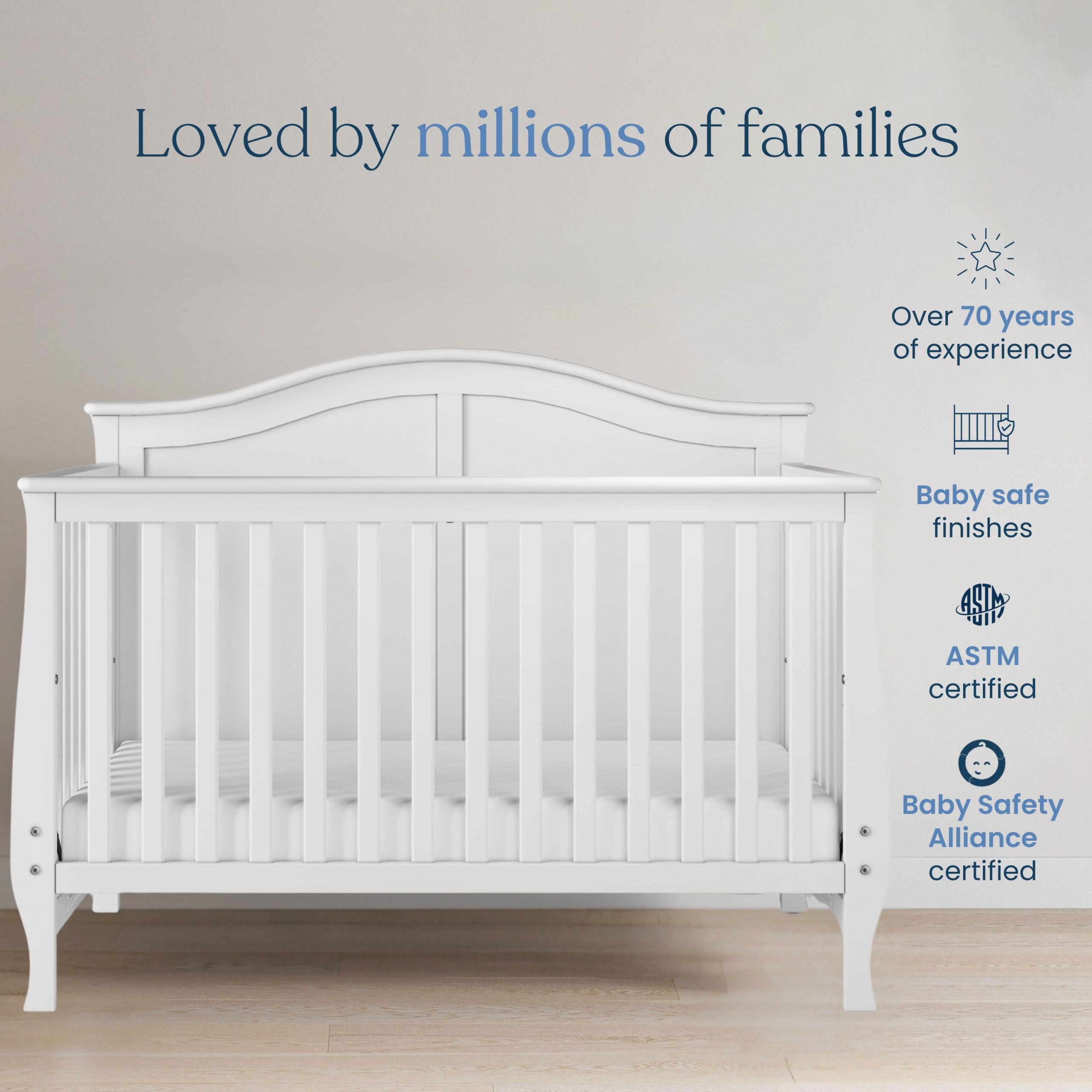 Camden 2-Piece Nursery Set With Crib and Dresser - Image 3