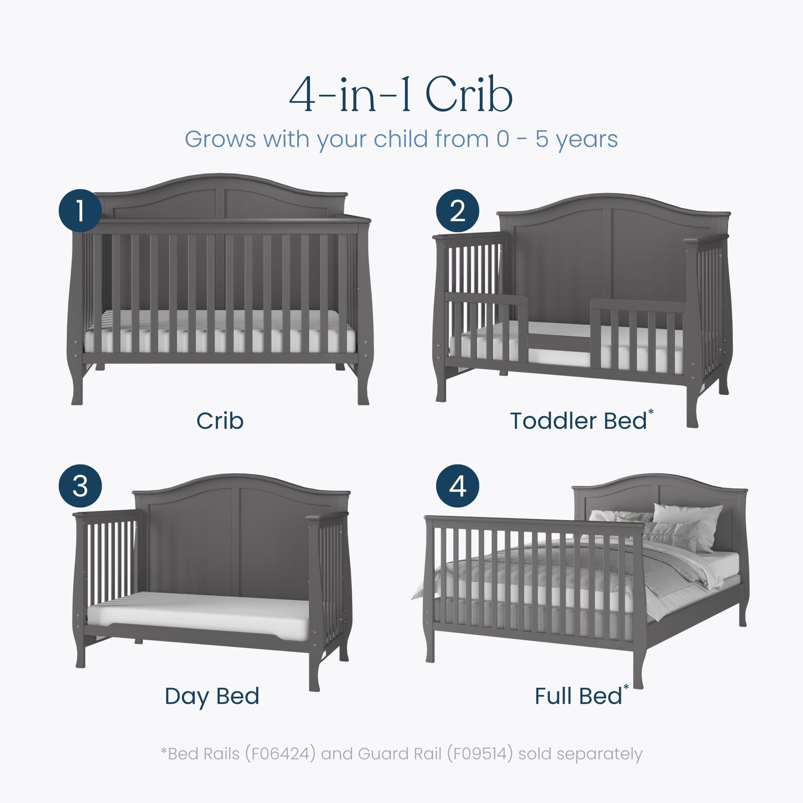 Camden 2-Piece Nursery Set With Crib and Dresser - Image 4
