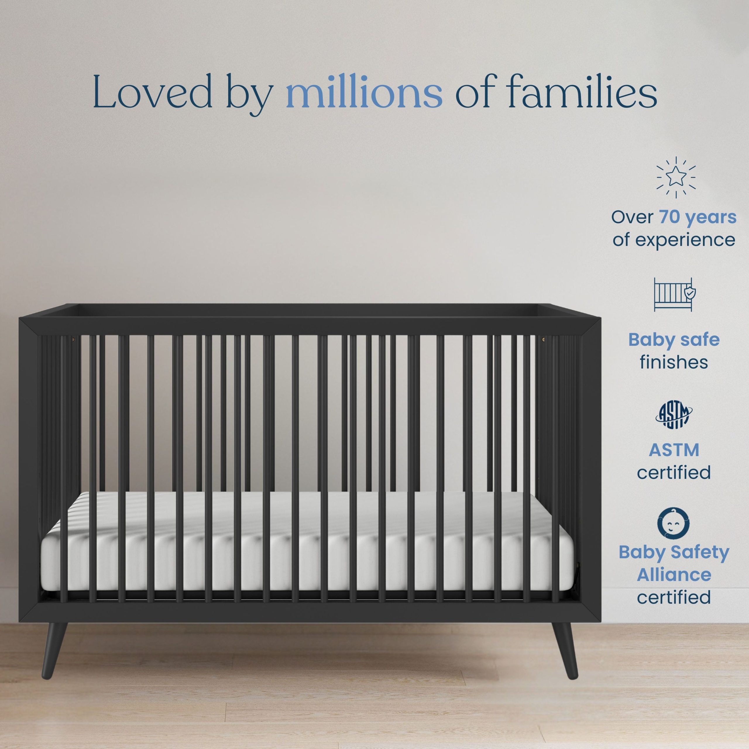 Cranbrook 2 Piece Nursery Set with Crib and Dresser - Image 4