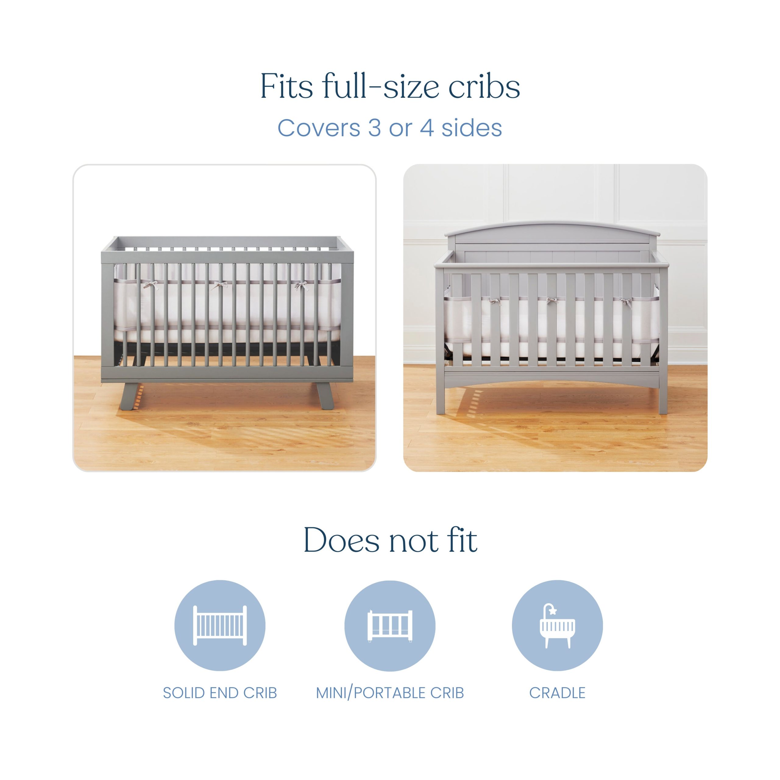 Breathable Mesh Crib Liner for Full Sized Crib - Image 5