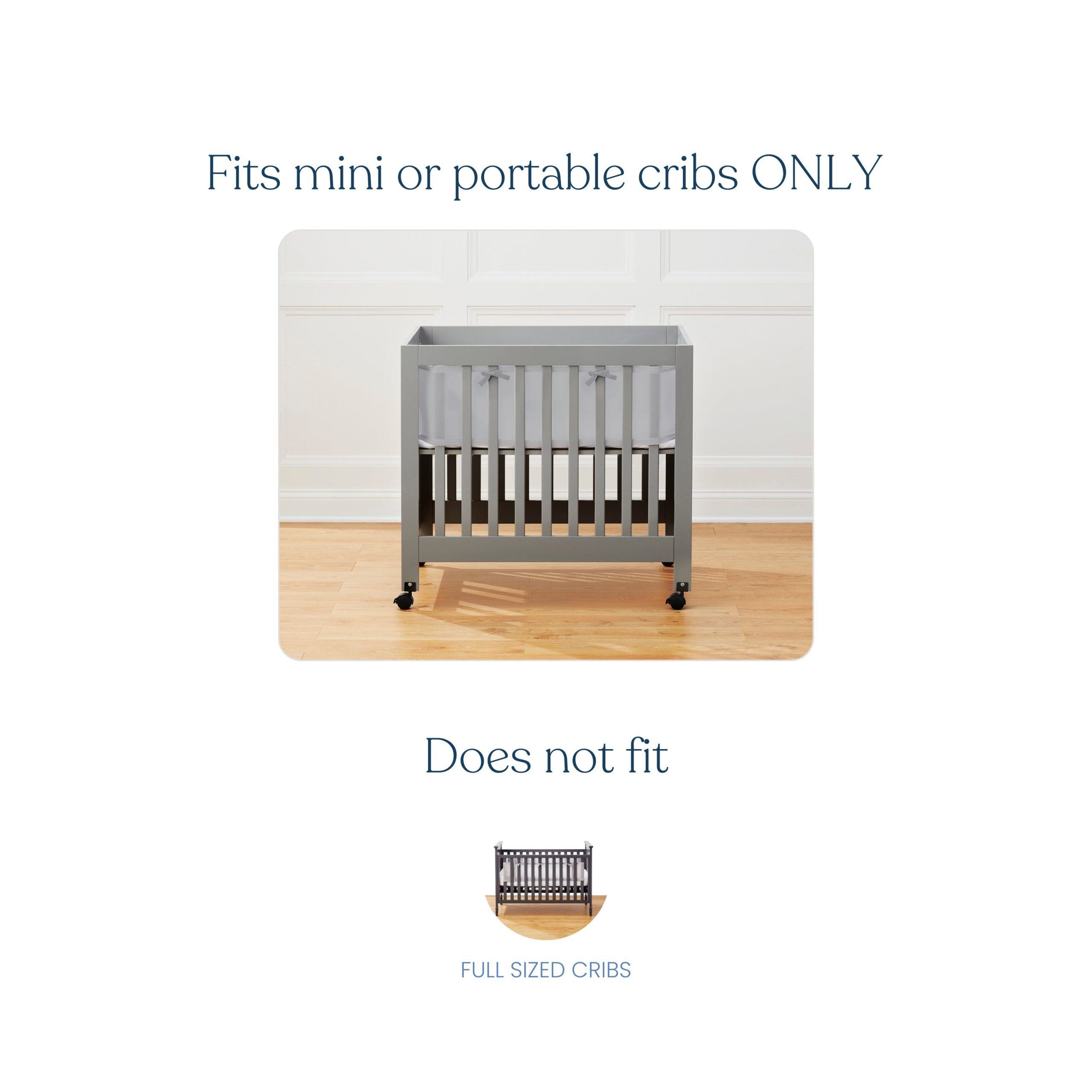 Breathable Mesh Crib Liner for Mini Crib - Image 5