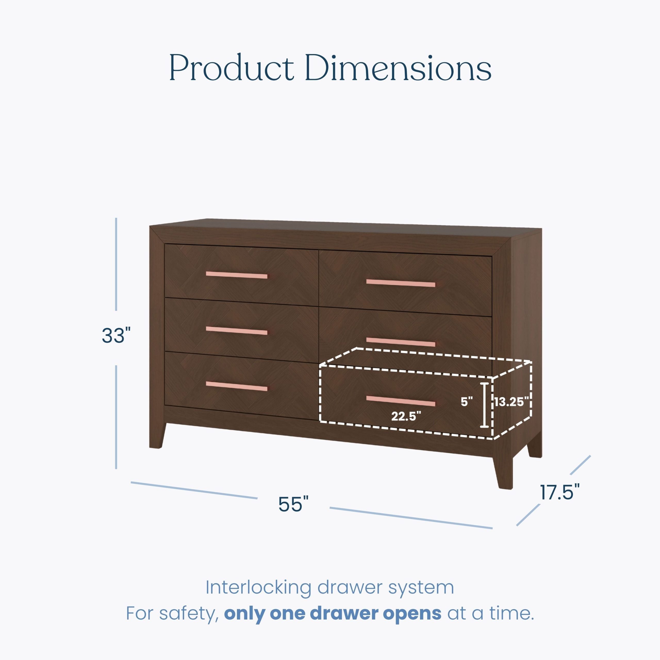 Kieran 6-Drawer Double Dresser. Toasted Chestnut - Image 3