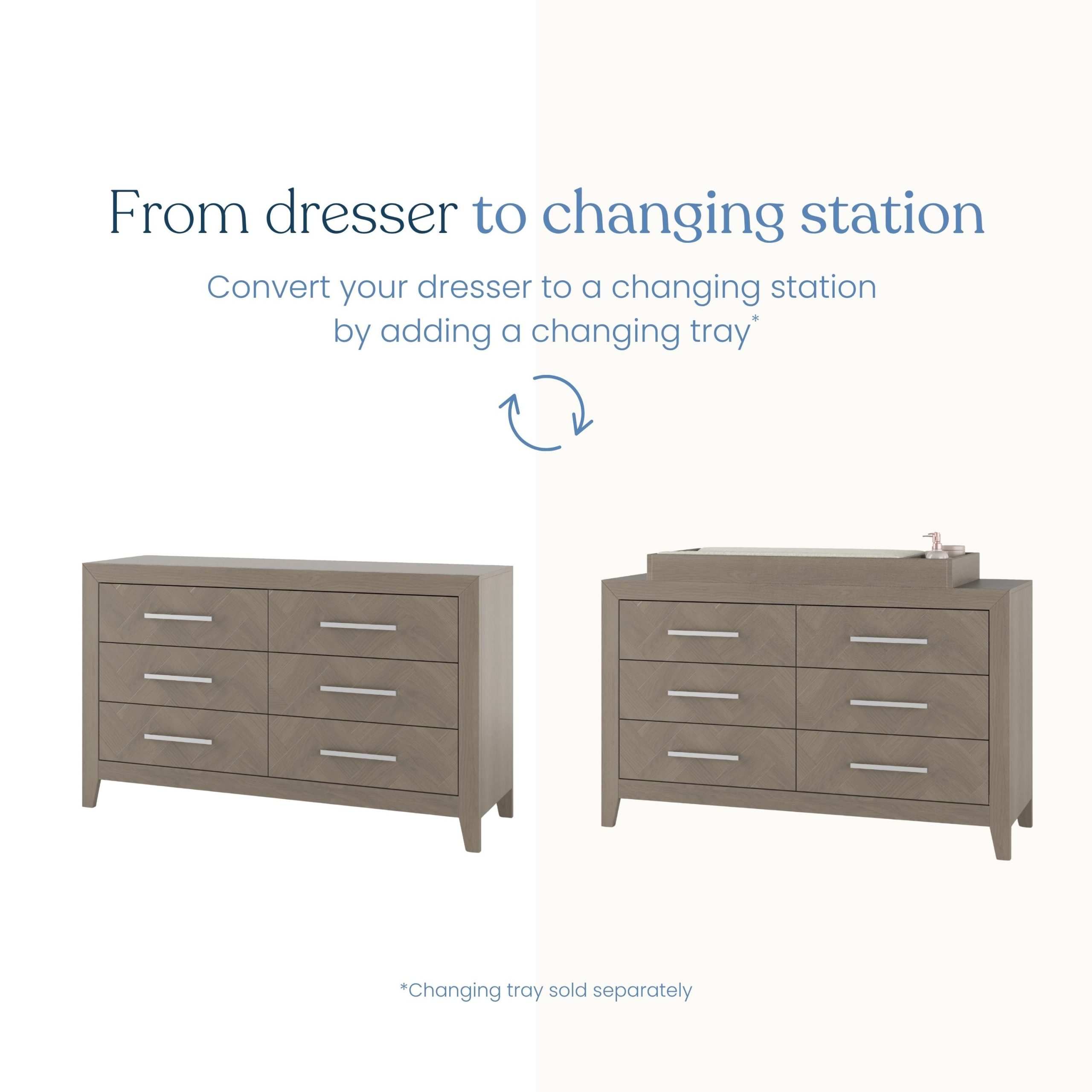 Kieran 6-Drawer Double Dresser. Crescent Gray - Image 5