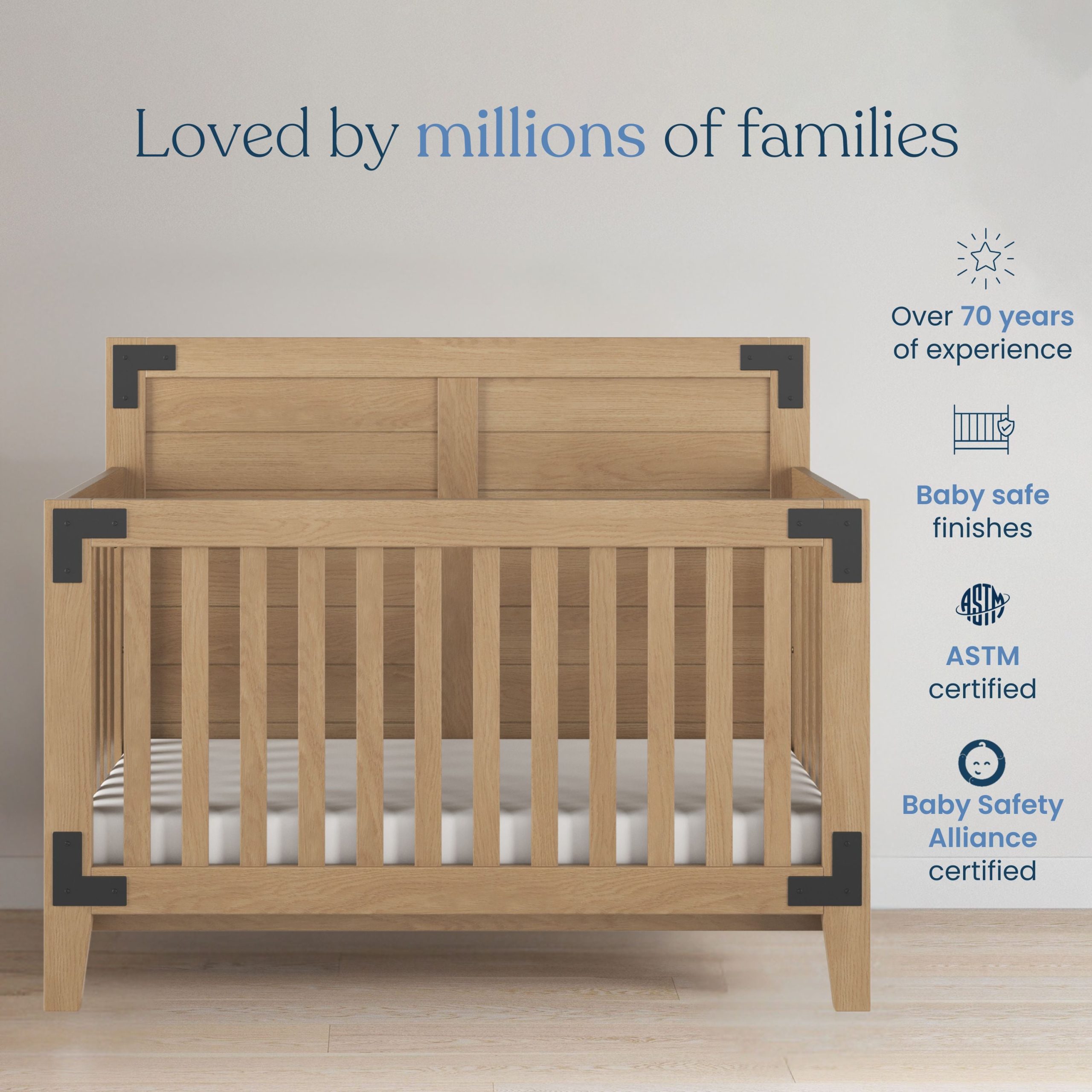 Lucas 2-Piece Nursery Set with Crib and Dresser - Image 4