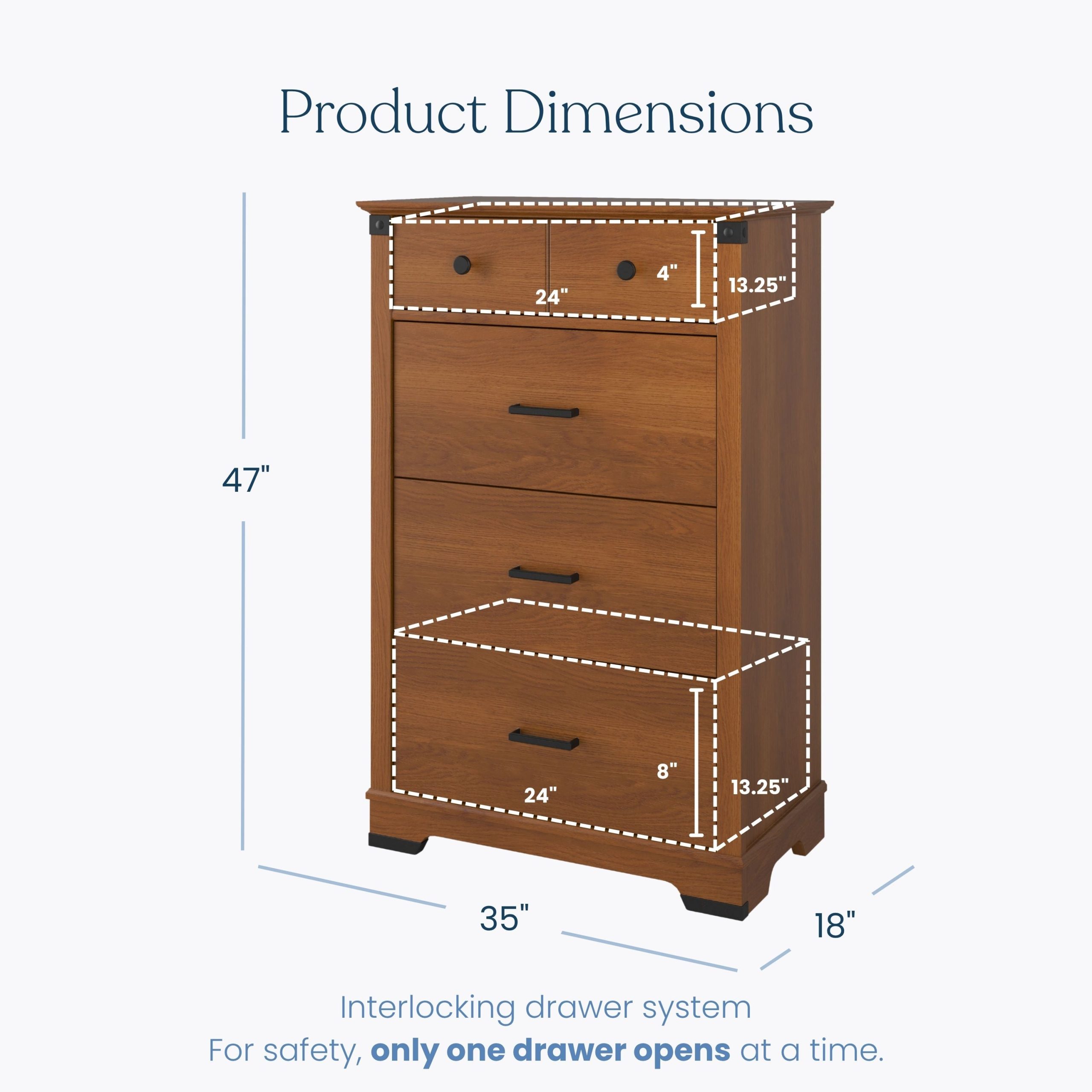 Redmond 4 Drawer Chest. Coach Cherry - Image 3