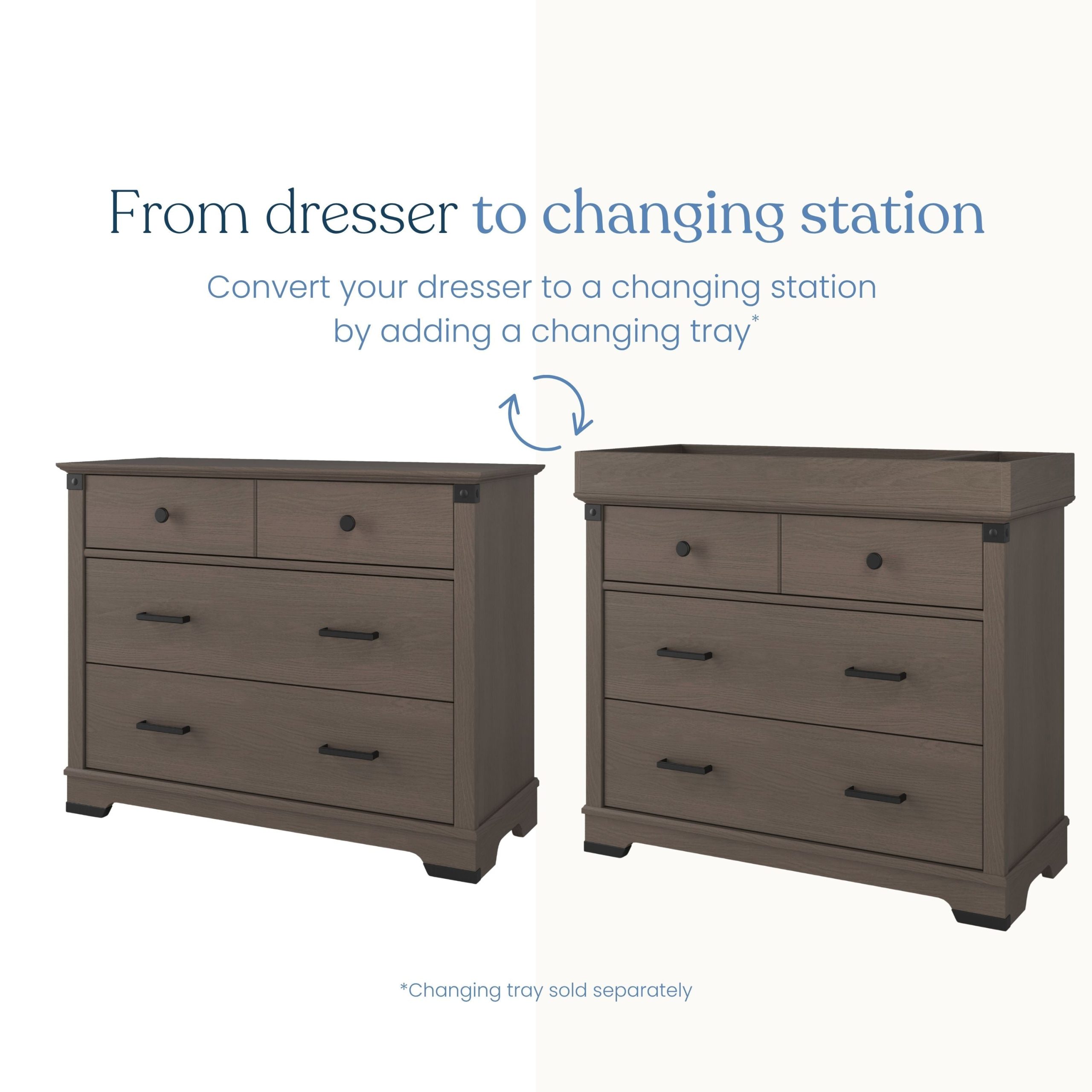 Redmond 3 Drawer Dresser. Dapper Gray - Image 5