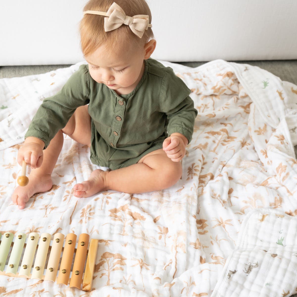 organic cotton muslin dream blanket - Image 3