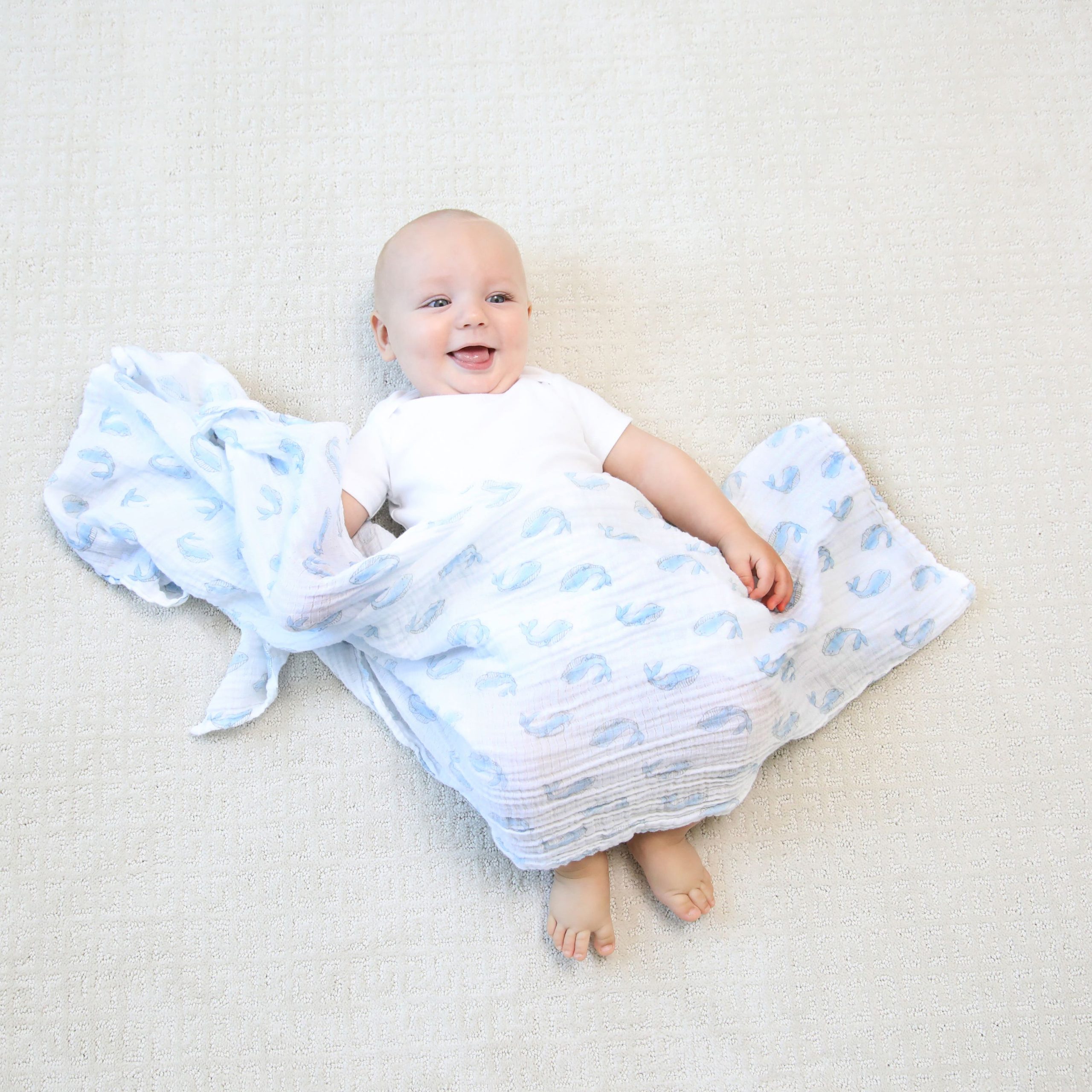 essentials cotton muslin swaddle blanket 4 pack - Image 4