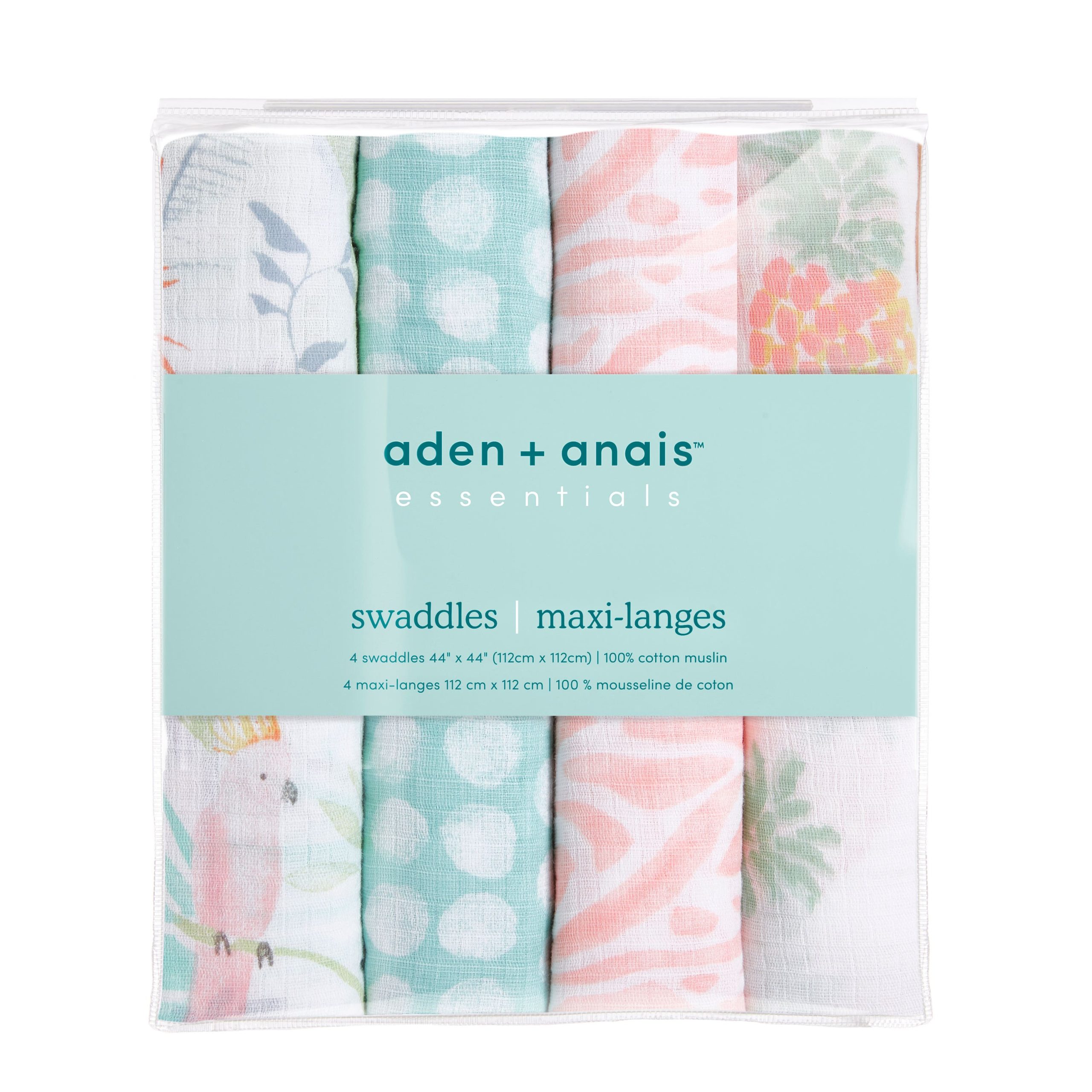 essentials cotton muslin swaddle blanket 4 pack - Image 5
